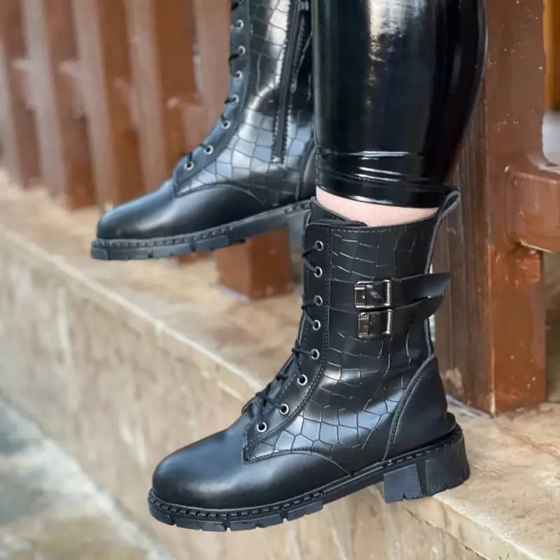 نیم بوت زنانه پوست ماری — تصویر ۸