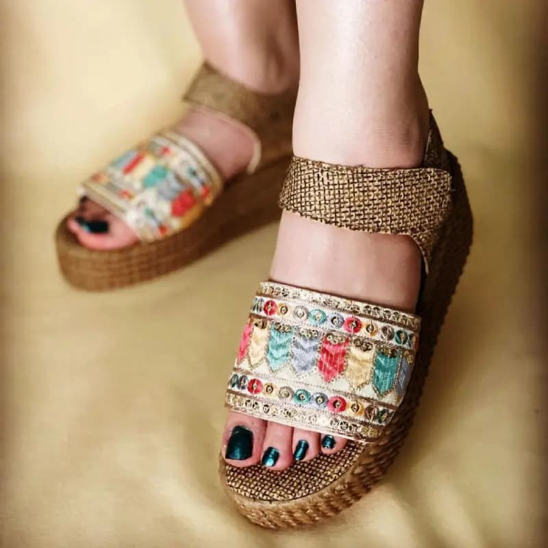کفش کنفی تابستانی زنانه ملودی — تصویر ۱۰