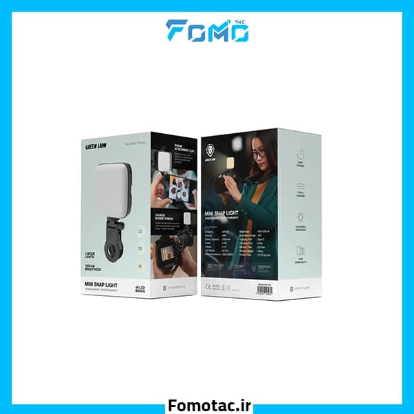 نور ثابت عکاسی و فیلمبرداری شارژی گرین لاین(Green Lion) مدل Mini Snap Light — تصویر ۳