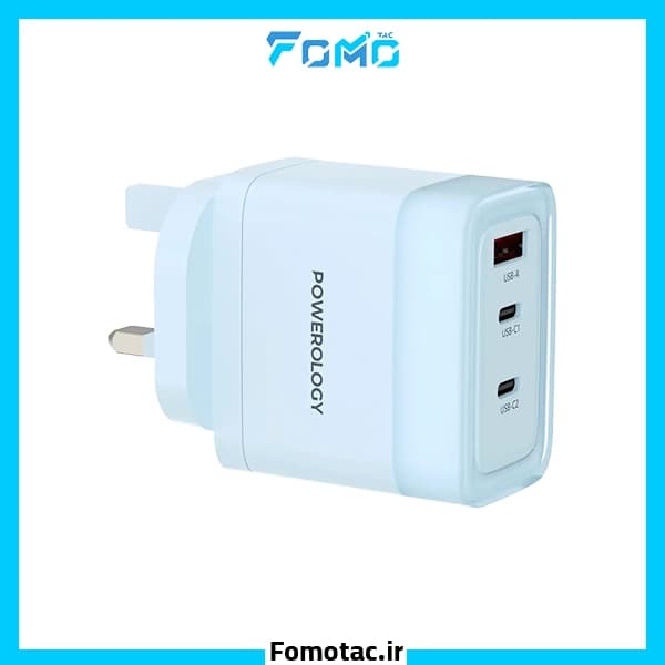 آداپتور شارژ سریع 65w پاورولوژی (Powerology) مدل Lunex – سه پورت