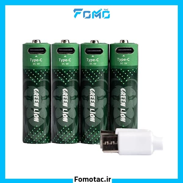 باتری قلمی شارژی 1800MWh گرین لاین (GREEN LION) مدل AA — تصویر ۲