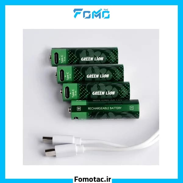 باتری نیم‌قلمی شارژی 500mWh گرین لاین(GREEN LION) مدل AAA — تصویر ۷