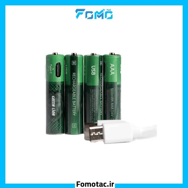 باتری نیم‌قلمی شارژی 500mWh گرین لاین(GREEN LION) مدل AAA