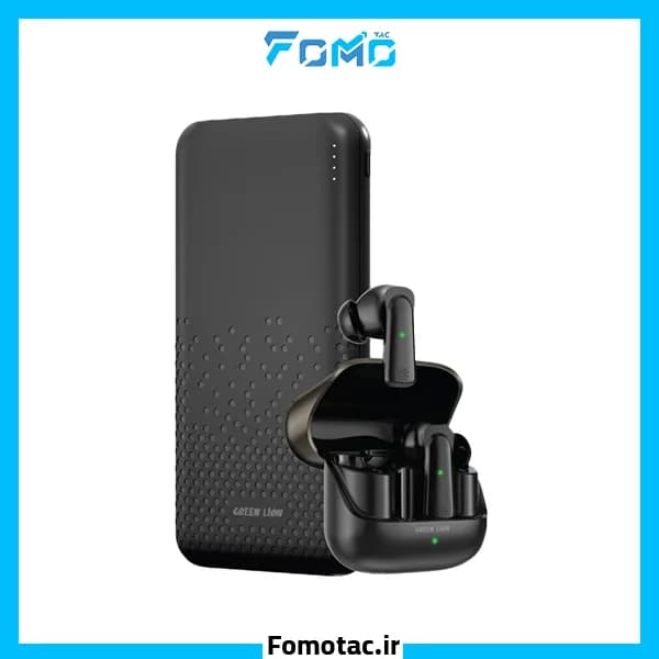 پاوربانک 10000MAH گرین لاین (Green Lion) – مدل ROME به همراه ایرپاد بلوتوثی TWS