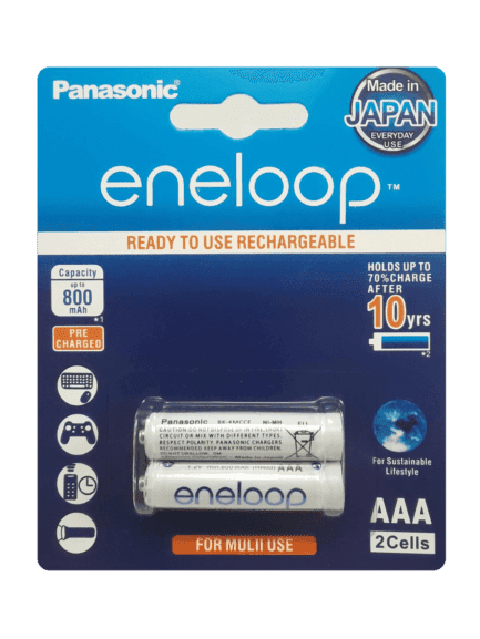 باتری نیم قلم AAA قابل شارژ پاناسونیک eneloop | 800mAh