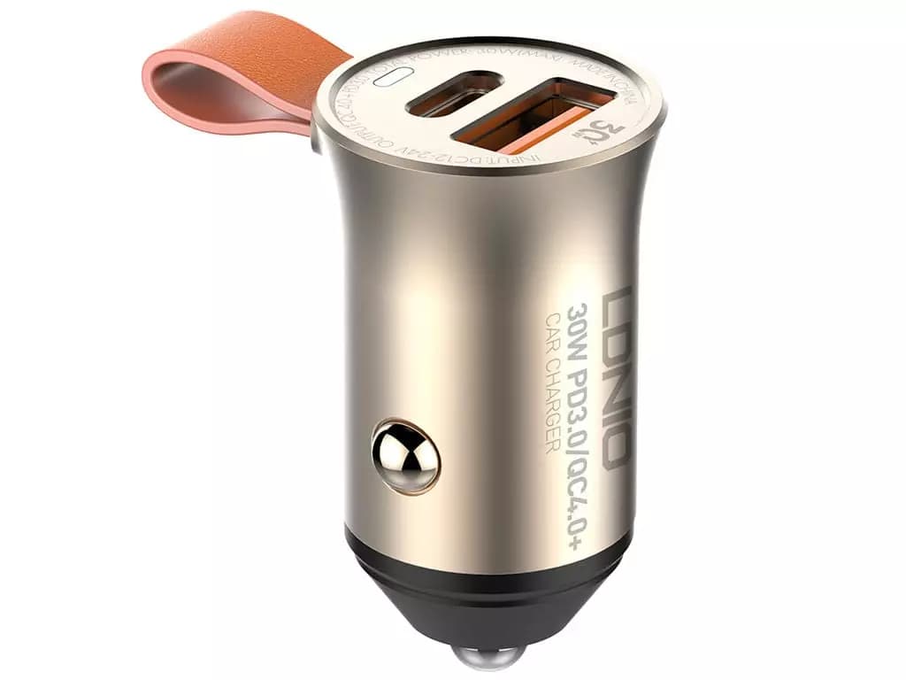 شارژر فندکی فست شارژ تایپ‎ سی ماشین ال دنیو Ldnio C509Q 30W car charger C to C — تصویر ۱۲