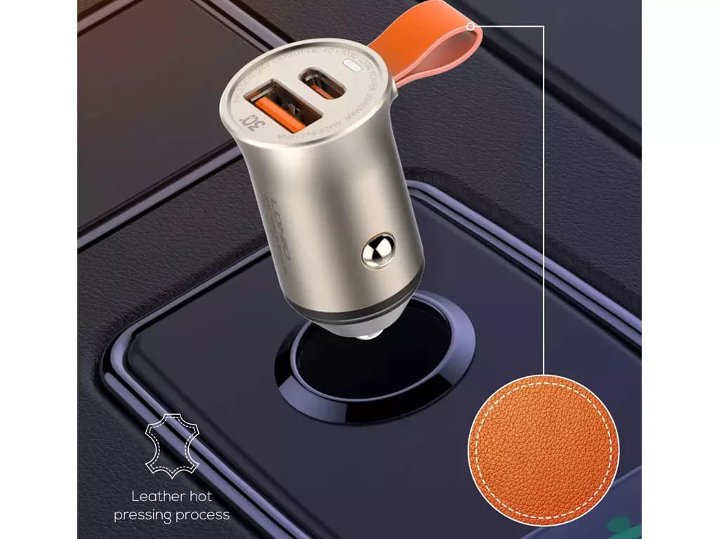 شارژر فندکی فست شارژ تایپ‎ سی ماشین ال دنیو Ldnio C509Q 30W car charger C to C — تصویر ۸