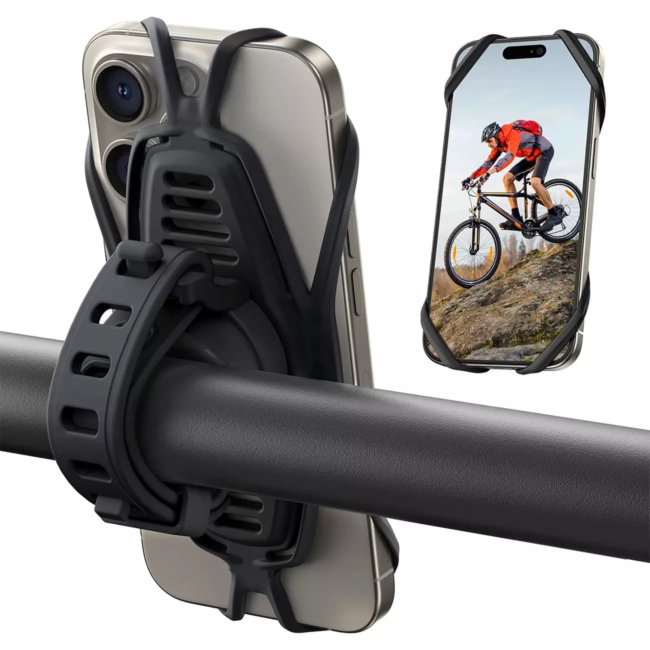 هولدر سیلیکونی موبایل دوچرخه و موتورسیکلت جویروم Joyroom JR-ZS382 silicone bike — تصویر ۱۲