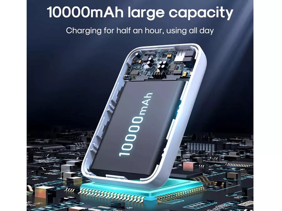 مینی پاور بانک مغناطیسی 10000 جویروم Joyroom JR-W020 mini 10000 magnetic — تصویر ۳