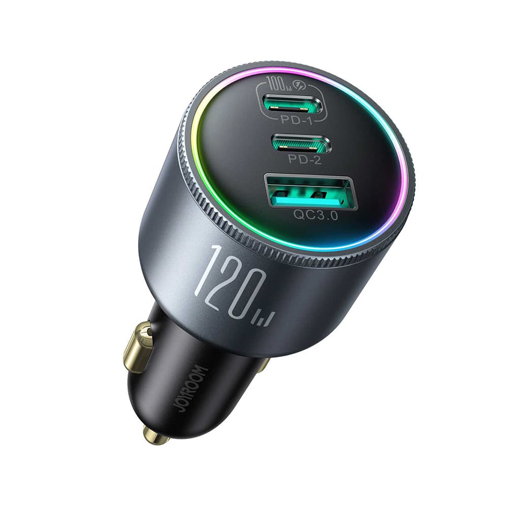 شارژر فندکی سوپر فست شارژ تایپ سی جویروم مدل Joyroom JR-CCN07 car charge 120W