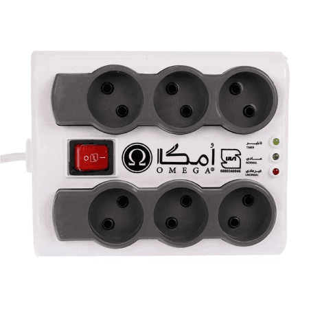 محافظ صوتی تصویری و کامپیوتر امگا استاندارد | شش خانه سیم 3متر| 10 آمپر | مدل P6000 — تصویر ۸