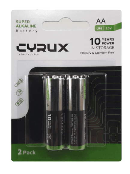 باتری قلمی سوپر آلکالاین سایروکس دو تایی | AA CYRUX