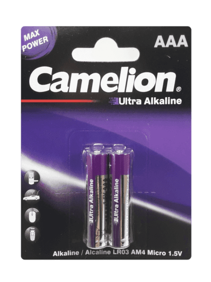باتری نیم قلمی اولترا آلکالاین کملیون | AAA Camelion