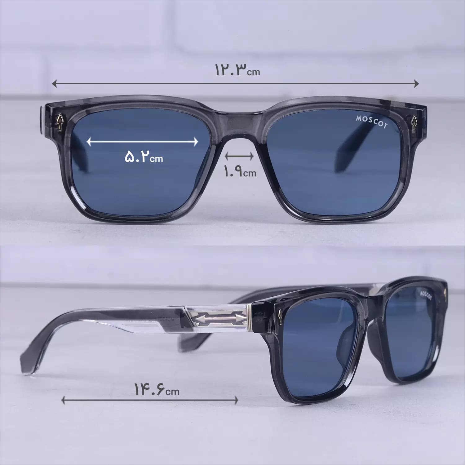 عینک آفتابی موسکات فریم طوسی MZ 62004/6 — تصویر ۳