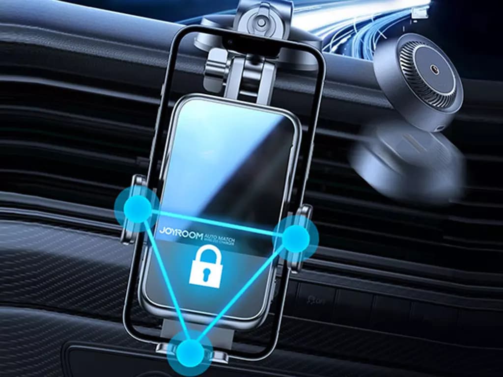 هولدر و شارژر بی سیم موبایل داخل خودرو جویروم Joyroom JR-ZS298 dashboard holder — تصویر ۴