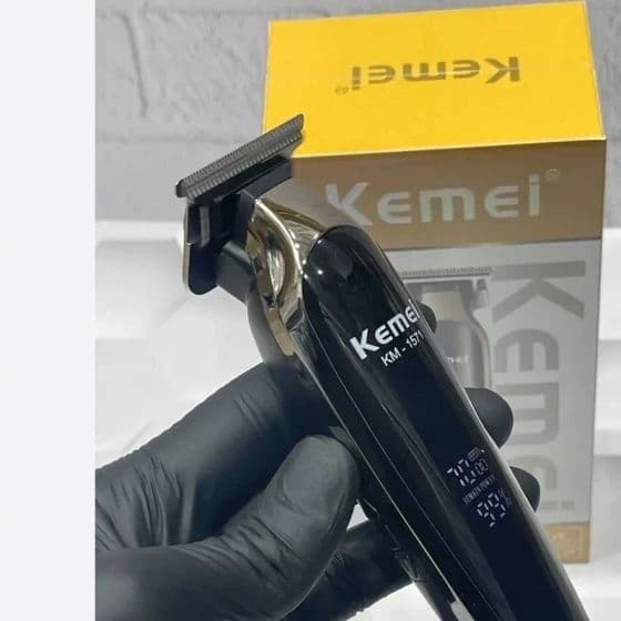 ماشین اصلاح و خطزن حرفهای کیمی (Kemei) مدل KM-1571 | نمایشگر دیجیتال و تیغه T-شکل