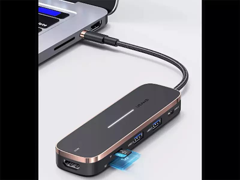 هاب تایپ سی 6 پورت یوسامز Usams SJ578 hup01 hdmi port — تصویر ۵