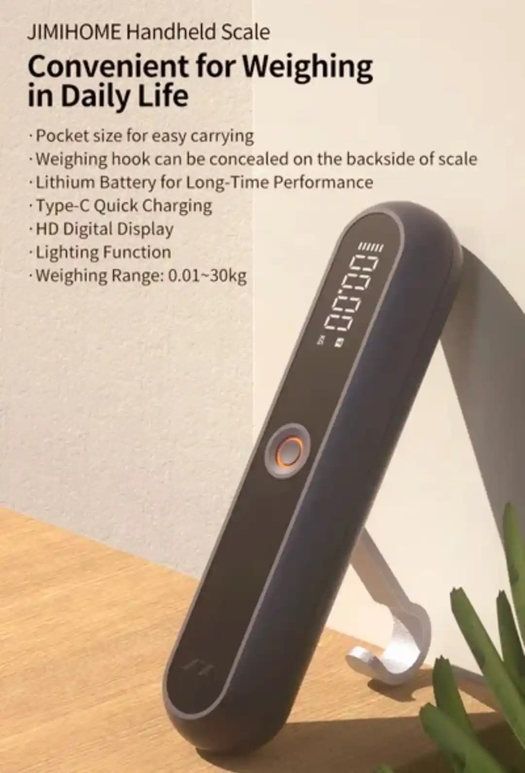ترازوی جیبی و پرتابل هوشمند دیجیتال شیائومی Xiaomi JM-G3701 jimihome handheld scale — تصویر ۱۰