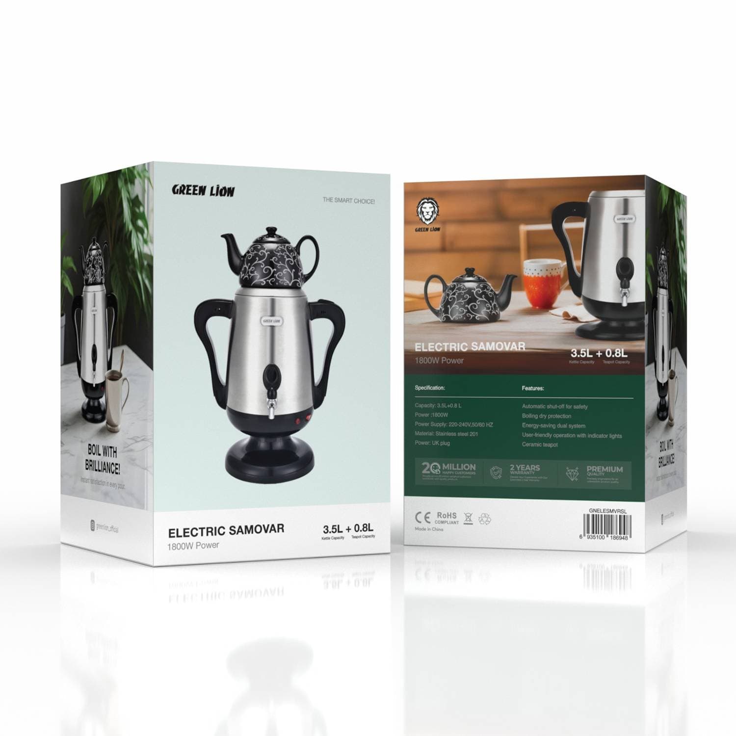 سماور برقی گرین لاین Green lion GNELESMVR electric samovar — تصویر ۴