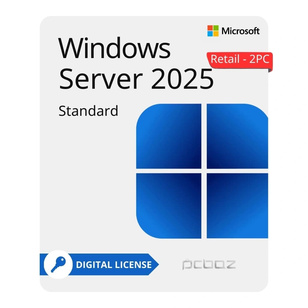 لایسنس ویندوز سرور 2025 استاندارد (Retail-2PC)