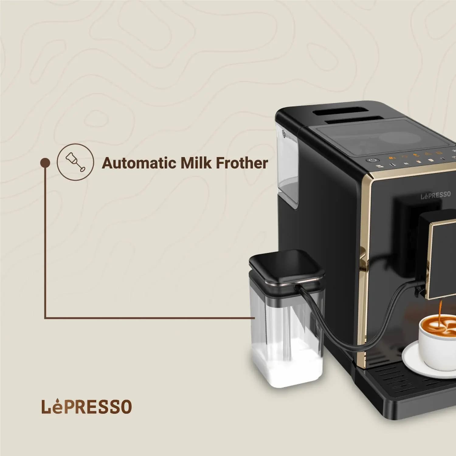 قهوه ساز تمام اتوماتیک LePresso Automatic Coffee Machine 20 Bar LPCFFM0003 — تصویر ۷