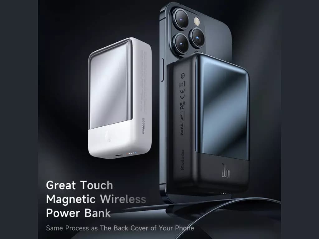 پاور بانک وایرلس مگنتی مک دودو Mcdodo MC-502 power magnetic 20000mah 20W — تصویر ۱۰