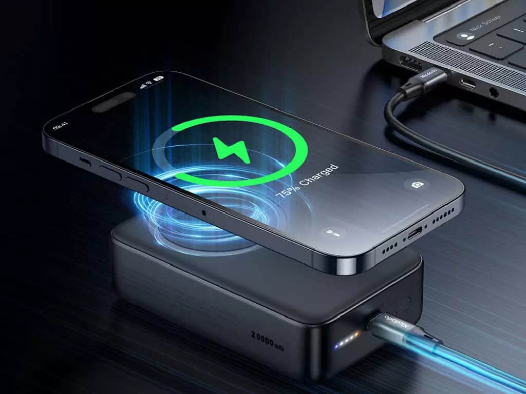 پاور بانک وایرلس مگنتی مک دودو Mcdodo MC-502 power magnetic 20000mah 20W — تصویر ۶