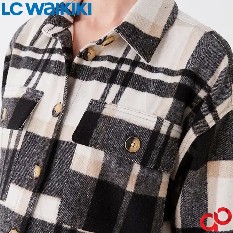 شومیز آستین بلند زنانه ال سی وایکیکی LC Waikiki مدل شطرنجی — تصویر ۱۲