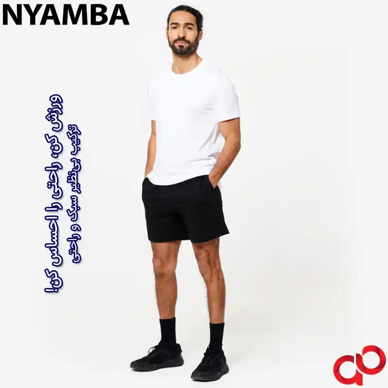 تی شرت ورزشی مردانه دکتلون NYAMBA مدل Fitness 100 — تصویر ۳