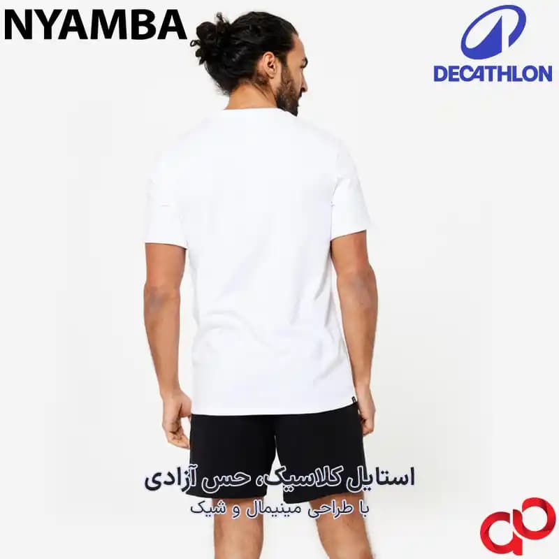 تی شرت ورزشی مردانه دکتلون NYAMBA مدل Fitness 100 — تصویر ۵