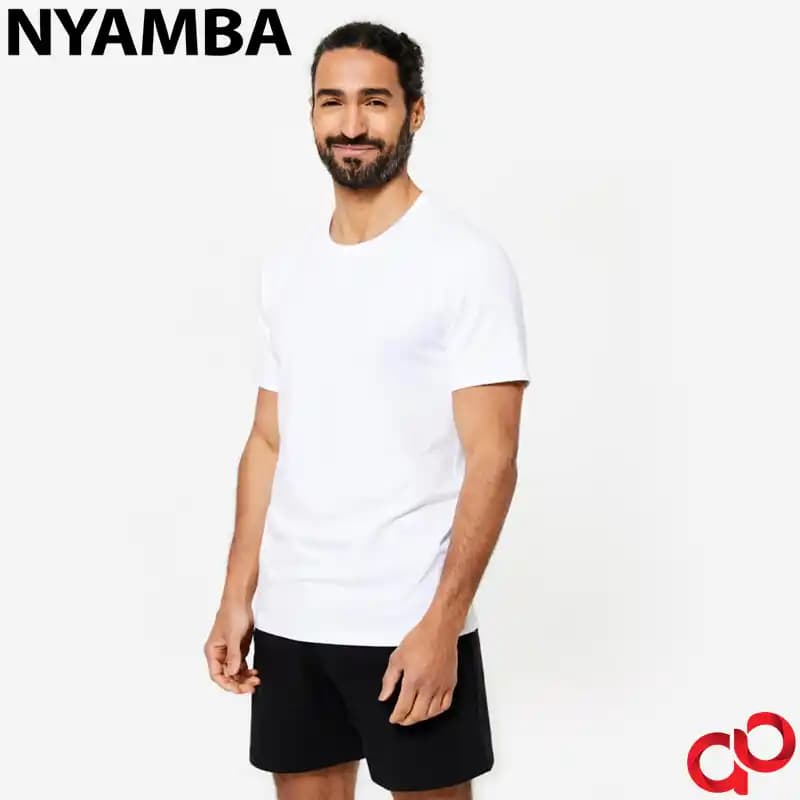 تی شرت ورزشی مردانه دکتلون NYAMBA مدل Fitness 100 — تصویر ۲