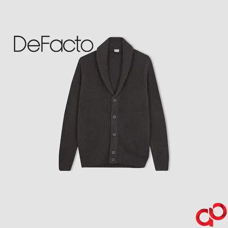 ژاکت بافت مردانه دفکتو DeFacto مدل دکمه دار