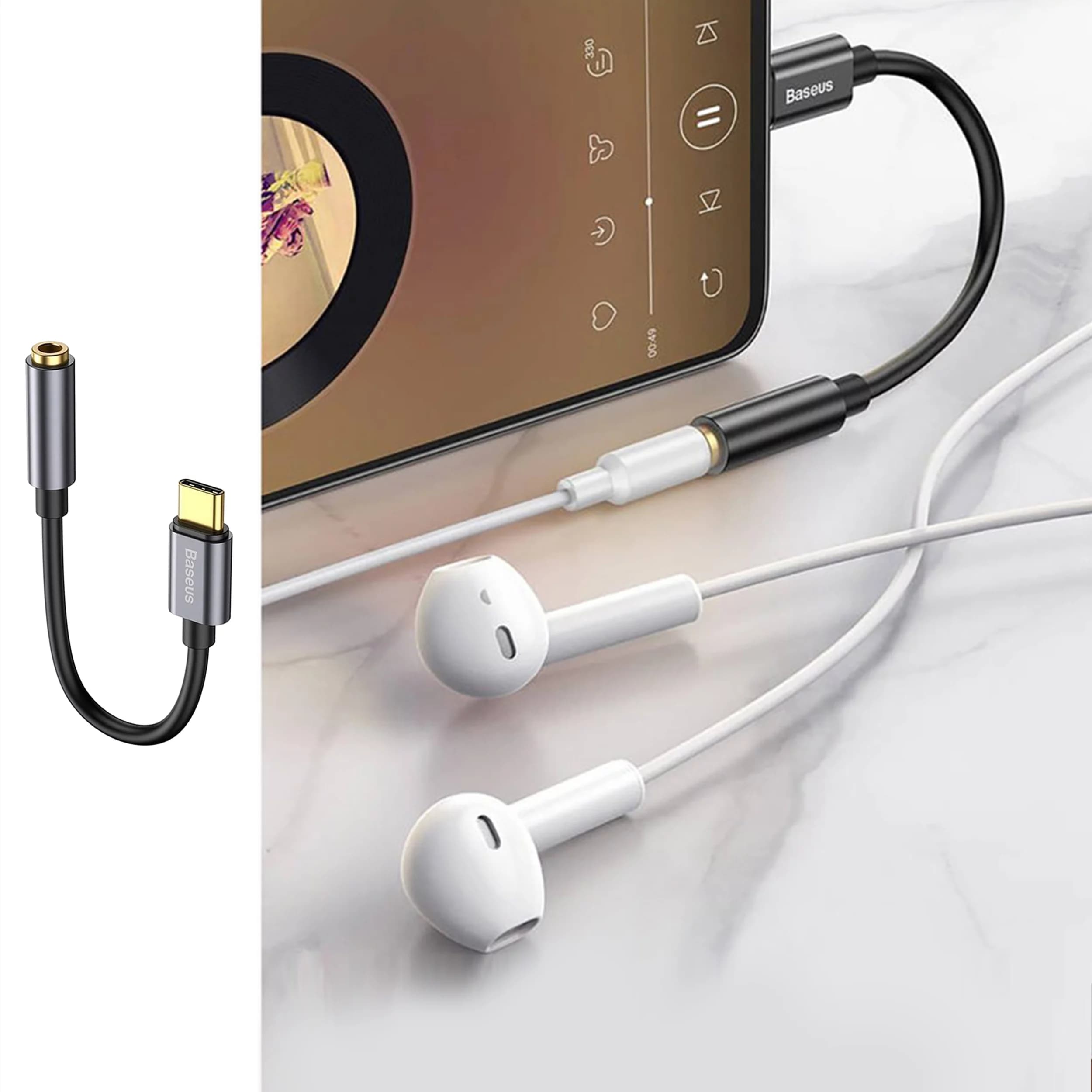 مبدل USB-C به AUX بیسوس مدل CATL54-0G — تصویر ۲