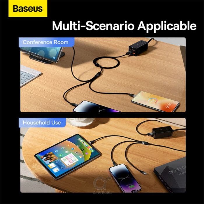 کابل تبدیل USB به لایتنینگ/USB-C/microUSB باسئوس مدل Star Speed طول 1.2 متر — تصویر ۱۲