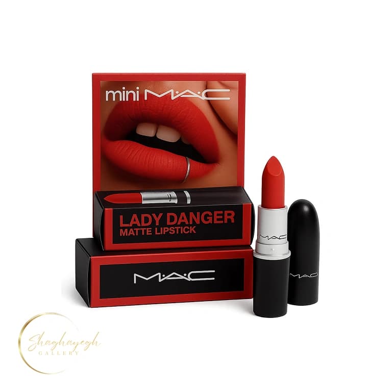 رژ لب مینی مات مک لیدی دنجر MAC Mini Matte Lipstick Lady Danger 1.8g — تصویر ۲