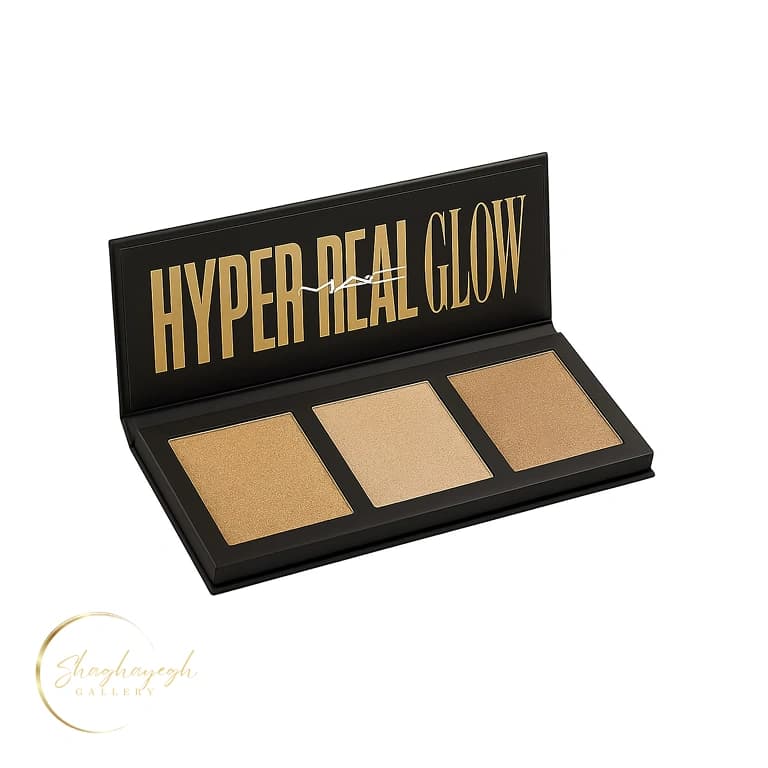 پالت هایلایتر سه رنگ مک هایپر ریل گلو MAC Hyper Real Glow Palette 13.5g Get It Glowin’ — تصویر ۳