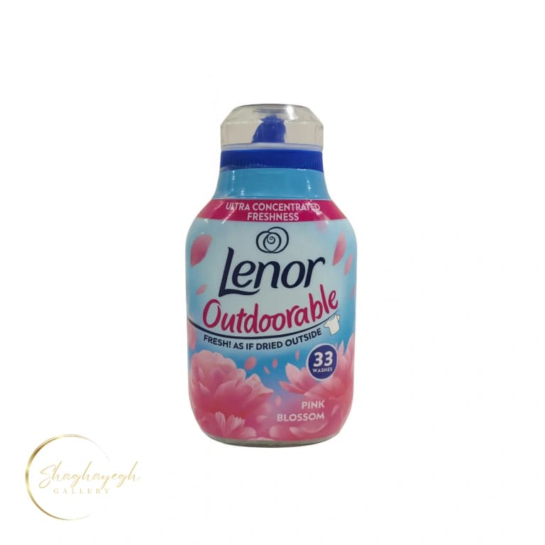 نرم‌کننده مایع لباس لنور Outdoorable رایحه Pink Blossom حجم ۴۶۲ میل