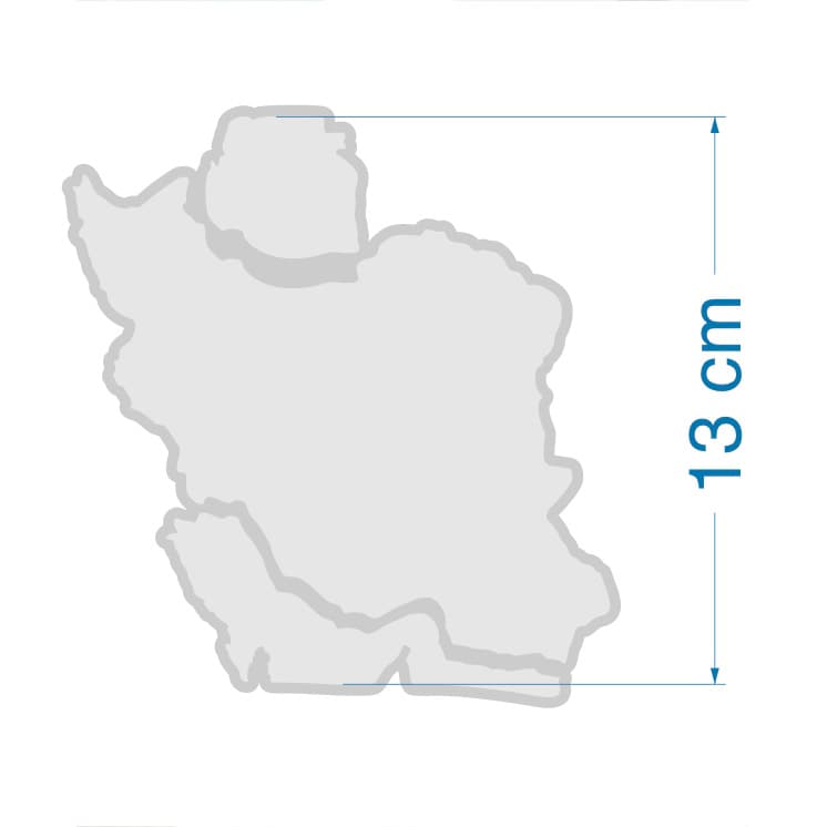 قالب نقشه کامل ایران 12 سانتی