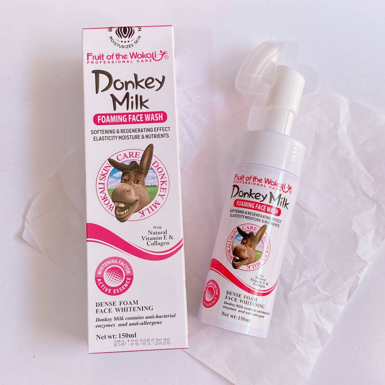 فوم شوینده صورت شیر الاغ براش دار EVER ROSA Donkey Milk