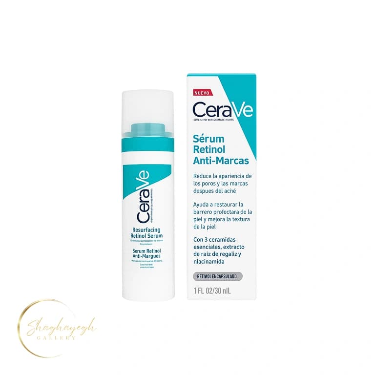 سرم رتینول بازسازی‌کننده ضدجای جوش سراوی 30 میل CeraVe Resurfacing Retinol Serum