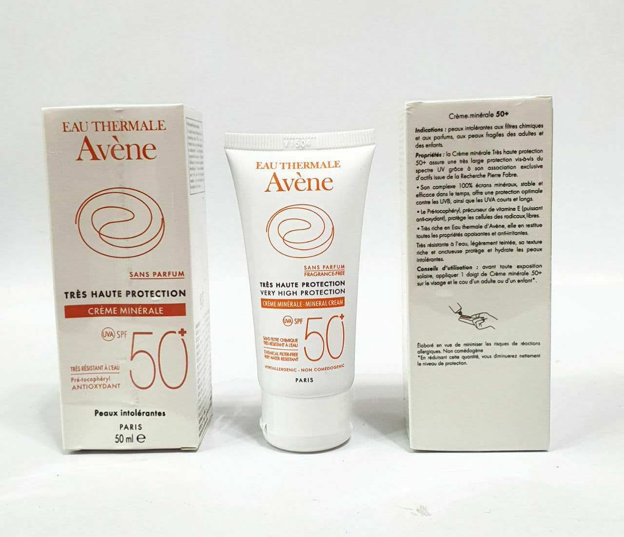کرم ضد آفتاب رنگی اون Avene مدل CREME MINERALE حجم 50 میل