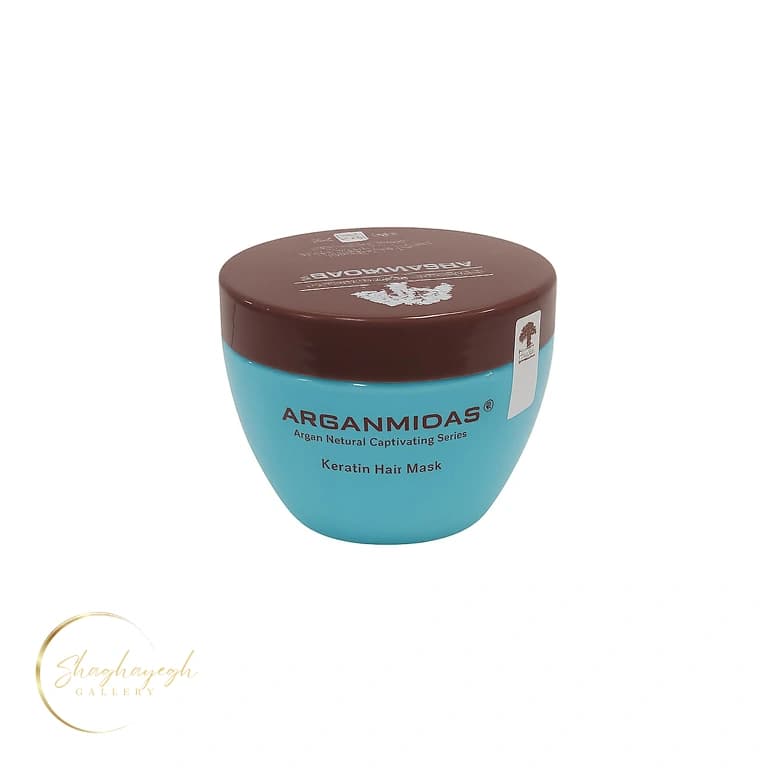 ماسک مو کراتینه تقویت‌کننده و ترمیم‌کننده آرگان میداس 300 میل Arganmidas Keratin Hair Mask