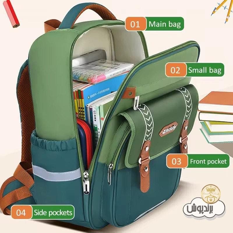 کیف پسرانه مدرسه طرح کلاسیک — تصویر ۶