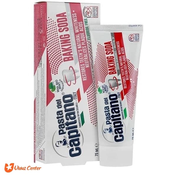 خمیر دندان حاوی جوش شیرین پاستا دل کاپیتانو مدل Baking Soda حجم 75 میل