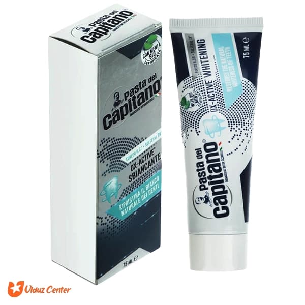 خمیر دندان سفید کننده پاستا دل کاپیتانو مدل Ox-Active Whitening حجم 75 میل