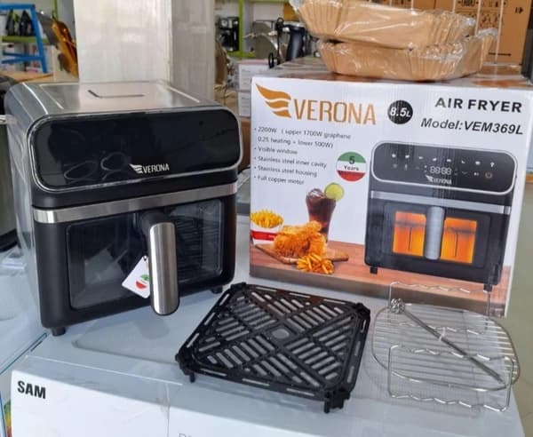 سرخ کن دو المنت ورونا 8.5 لیتر مدل VEM369L |سرخکن یا هواپز بدون روغن 2200 وات — تصویر ۴