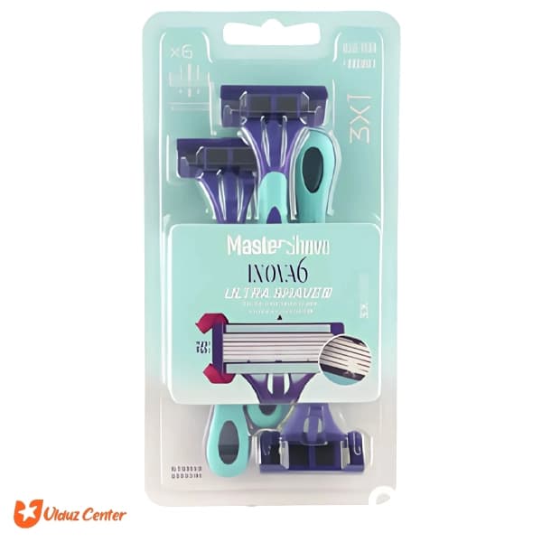 خودتراش شش تیغه Master Shave مدل Inova6 بسته 3 عددی — تصویر ۴