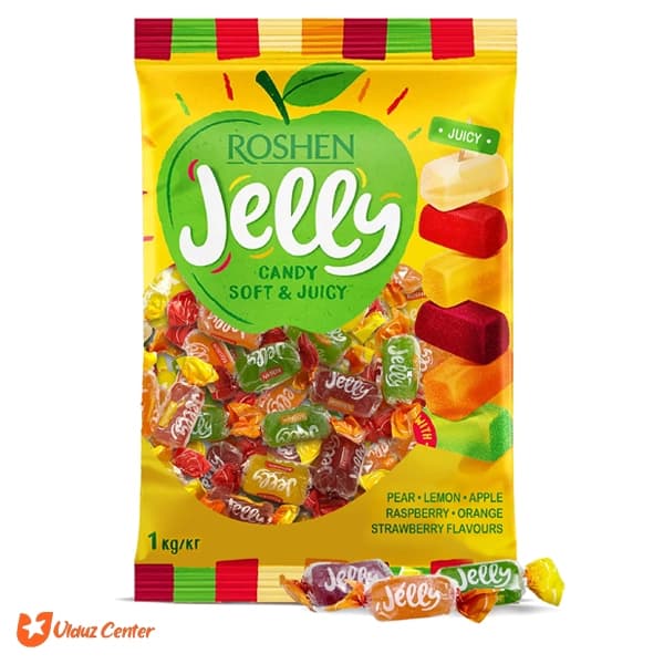 آبنبات چند میوه ژله ای روشن مدل Jelly وزن 1 کیلو