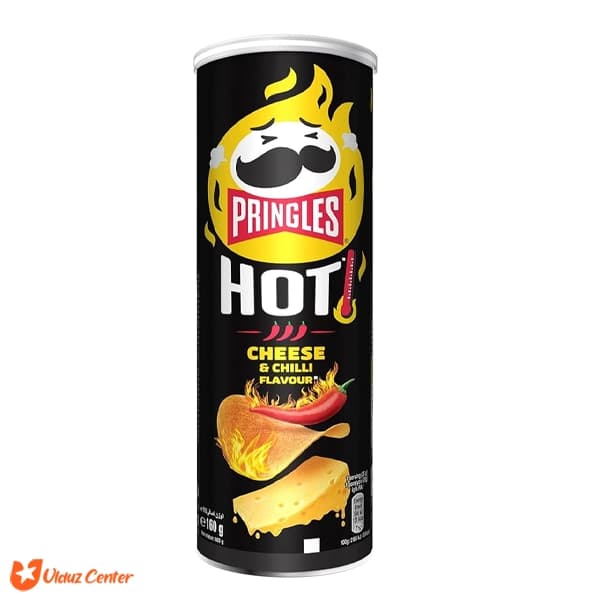 چیپس پرینگلز با طعم پنیر و فلفل چیلی مدل cheese – chilli flavor وزن 165 گرم — تصویر ۲