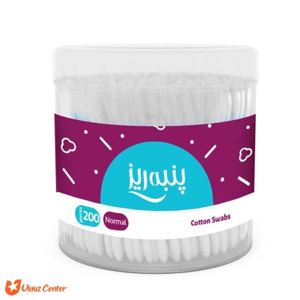 گوش پاک کن استوانه ای پنبه ریز 200 عددی